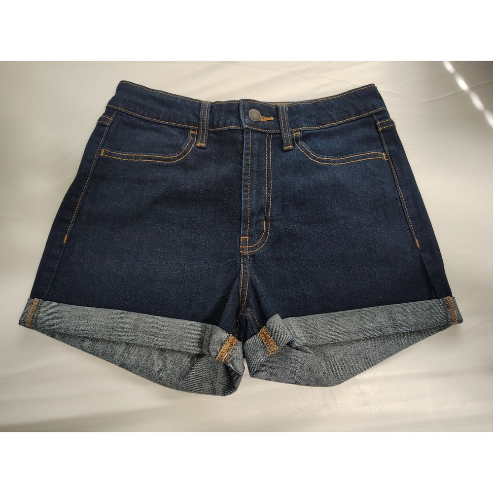 Old Navy High-Rise Wow Dark Wash Cuffed Denim Jean Shorts Womens Size 2